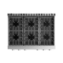 Thor Kitchen 6-Piece Appliance Package - 36-Inch Gas Range, Pro-Style Wall Mount Range Hood, Refrigerator, Dishwasher, Microwave, and Wine Cooler in Stainless Steel