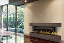 Modern Flames Orion Multi 88'' Electric Fireplace Wall Mount Studio Suite | Weathered Walnut