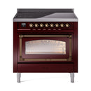 ILVE Nostalgie II Noblesse 36″ Induction Freestanding Range with Triple Glass Door - UNI366NMP