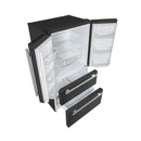 FORNO Espresso Moena 36-inch French Door Refrigerator in Black, 19.2 Cu.ft