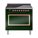 ILVE Nostalgie II Noblesse 36″ Induction Freestanding Range with Solid Door - UNI366QNMP