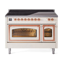 ILVE Nostalgie II Noblesse 48″ Induction Freestanding Range with Triple Glass Door - UNI486NMP