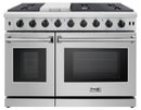 Thor Kitchen 5-Piece Appliance Package - 48-Inch Gas Range, French Door Refrigerator, Dishwasher, Under Cabinet 11-Inch Hood & Wine Cooler in Stainless Steel
