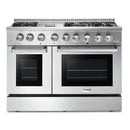 Thor Kitchen 6-Piece Pro Appliance Package - 48-Inch Dual Fuel Range, French Door Refrigerator, Dishwasher, Under Cabinet 16.5-Inch Tall Hood, Microwave Drawer, & Wine Cooler in Stainless Steel