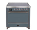ILVE 36 Inch Majestic II Series Induction Range with 5 Elements 3.5 cu. ft. Oven Capacity TFT Oven Control Display Solid Door (UMI09QNS3)
