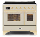 ILVE 40 Inch Majestic II Series Freestanding Electric Double Oven Range with 6 Elements, Triple Glass Cool Door, Convection Oven, TFT Oven Control Display and Child Lock (UMDI10NS3)