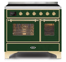 ILVE 40 Inch Majestic II Series Freestanding Electric Double Oven Range with 6 Elements, Triple Glass Cool Door, Convection Oven, TFT Oven Control Display and Child Lock (UMDI10NS3)