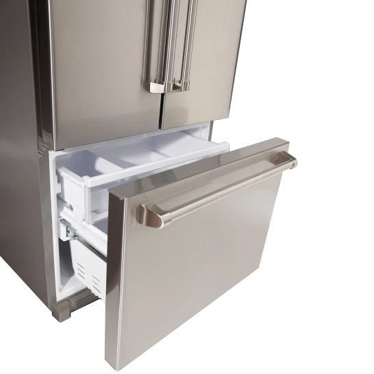 Kucht Appliance Package Professional 36 in. 5.2 cu ft. Natural Gas Range, Range Hood & Refrigerator, K748FDS-KNG-361
