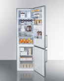 Summit 24" Wide Bottom Freezer Refrigerator With Icemaker