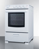 Summit 24" Wide Electric Smooth-Top Range in White