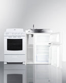Summit 54" Wide All-in-One Kitchenette with Electric Coil Range Open