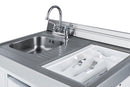 Summit 54" Wide All-in-One Kitchenette with Electric Coil Range Sink and Faucet