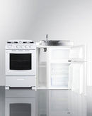 Summit 54" Wide All-in-One Kitchenette with Gas Range Open