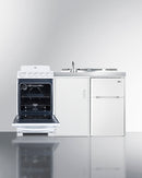 Summit 60" Wide All-in-One Kitchenette with Electric Coil Range Open