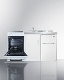 Summit 60" Wide All-in-One Kitchenette with Electric Range Open