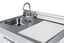 Summit 60" Wide All-in-One Kitchenette with Electric Range Sink and Faucet