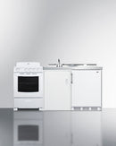 Summit 72" Wide All-in-One Kitchenette with Electric Coil Range Front