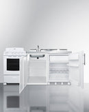 Summit 72" Wide All-in-One Kitchenette with Electric Coil Range Open