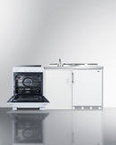 Summit 72" Wide All-in-One Kitchenette with Electric Range Open
