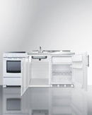 Summit 72" Wide All-in-One Kitchenette with Electric Range Open