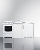 Summit 72" Wide All-in-One Kitchenette with Gas Range Front