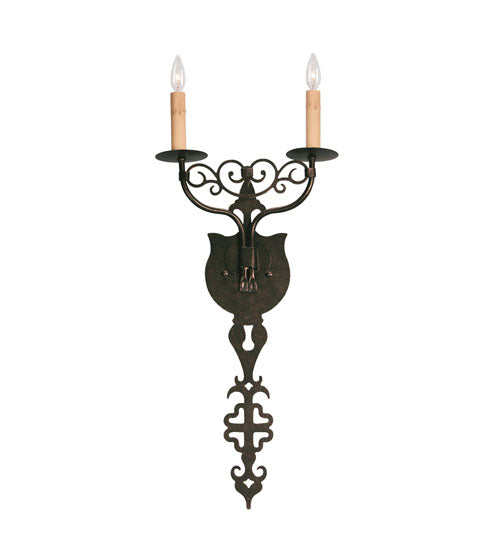 Meyda 11" Wide Merano 2 Light Wall Sconce '119049