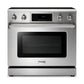Thor Kitchen 2-Piece Appliance Package - 36-Inch Electric Range with Tilt Panel and Pro-Style Wall Mount Hood in Stainless Steel