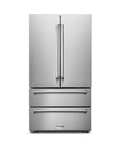 Thor Kitchen 5-Piece Pro Appliance Package - 48-Inch Rangetop, Electric Wall Oven, Under Cabinet 11-Inch Tall Hood, Dishwasher & Refrigerator in Stainless Steel