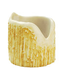 Meyda 4"W X 4"H Poly Resin Ivory Uneven Top Candle Cover '100531