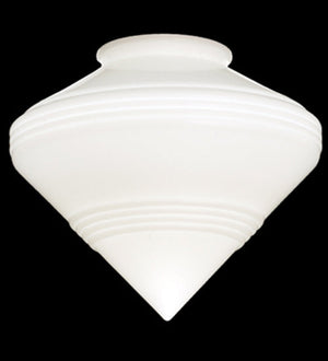 Meyda 9" Wide Revival Schoolhouse Deco Cone 4" Neck Shade'101433
