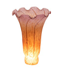 Meyda 4" Wide X 6" High Amber/Purple Pond Lily Shade '10177