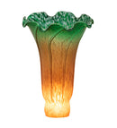 Meyda 4" Wide X 6" High Amber/Green Pond Lily Shade '10192