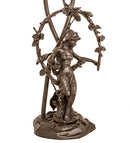 Meyda 17" High Pond Lily 2 Light Trellis Girl Table Base '10248