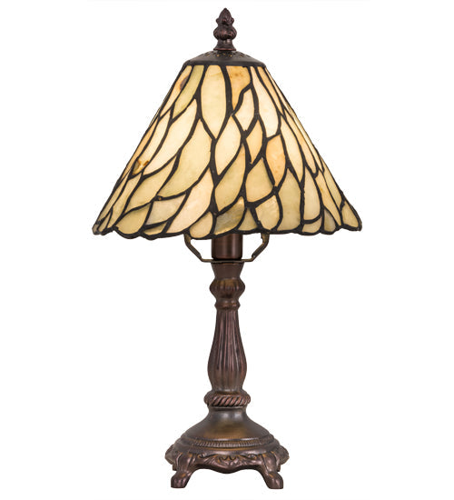 Meyda 13"H Willow Jadestone Mini Lamp - 103041