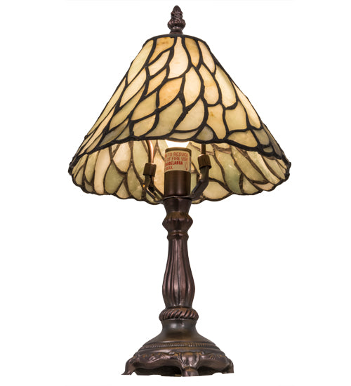 Meyda 13"H Willow Jadestone Mini Lamp - 103041
