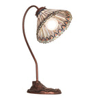 Meyda 18" High Tiffany Jeweled Peacock Desk Lamp- 106055
