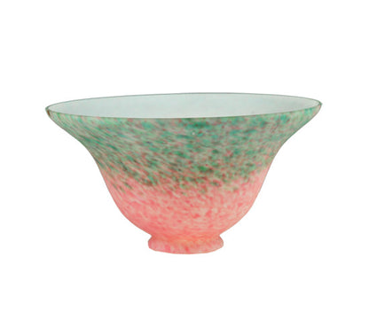 Meyda  7.5" Wide Pate-de-Verre Bell Pink & Green Shade '10748