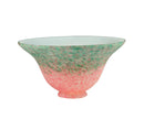 Meyda  7.5" Wide Pate-de-Verre Bell Pink & Green Shade '10748
