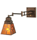 Meyda 5-14" Wide Diamond Craftsman Swing Arm Wall Sconce '108400