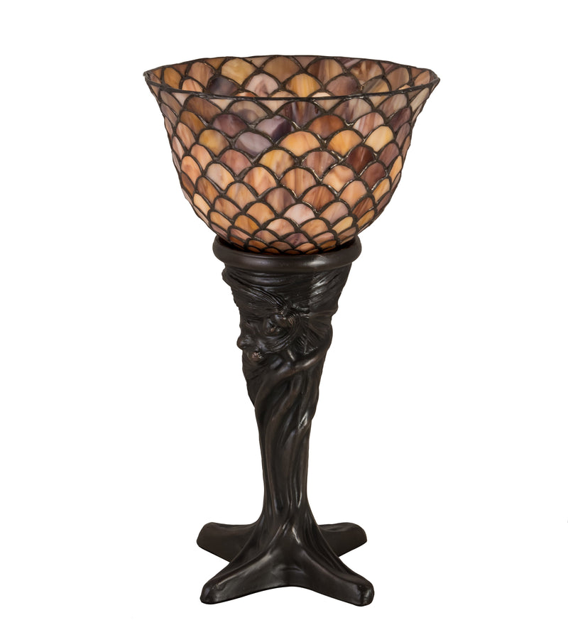 Meyda 14"H Tiffany Fishscale Mini Lamp - 108935