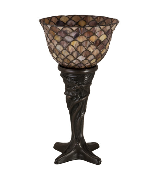 Meyda 14"H Tiffany Fishscale Mini Lamp - 108935