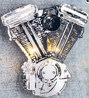 Meyda 15"Wide Black Motorcyle Motor Wall Sconce '10934