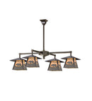 Meyda 32"W Stillwater Bear at Dawn 4 LT Chandelier 111205
