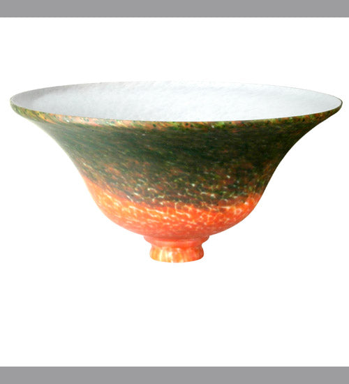 Meyda 10.5"W RED/GREEN PATE-DE-VERRE BELL SHADE '11275