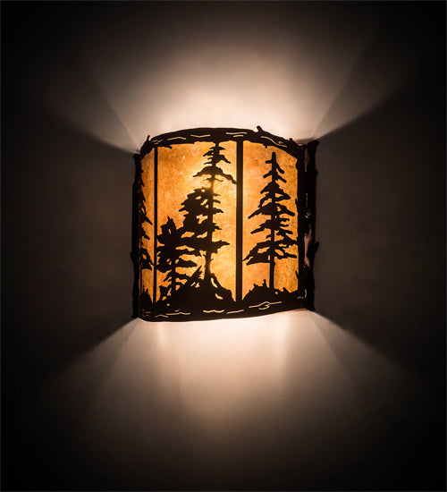 Meyda 15" Wide Tall Pines Wall Sconce '113012