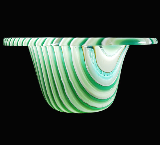 Meyda 12"W Metro Fusion Peppermint Glass Bowl '113018