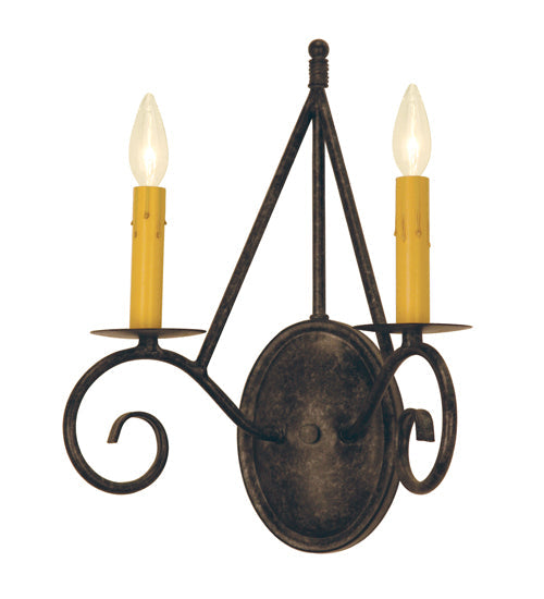Meyda 12" Wide Estrella 2 Light Wall Sconce 115715