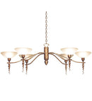 Meyda 60" Long Blanca 6 Light Chandelier 115730
