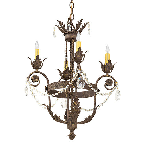 Meyda 18" Wide Antonia 4 Light Chandelier- 115834