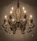 Meyda 26"w New Country French 9 Lt Chandelier- 116318